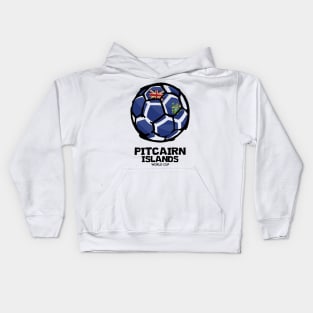 Pitcairn Islands Football Country Flag Kids Hoodie